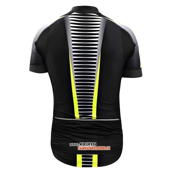 One Way Kurzarmtrikot 2020 und Kurze Tragerhose Shwarz Gelb